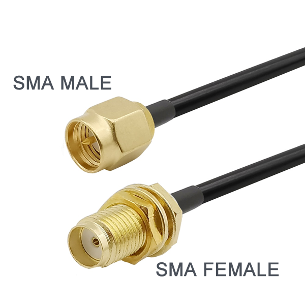 SMA Male and SMA Female antenna connectors